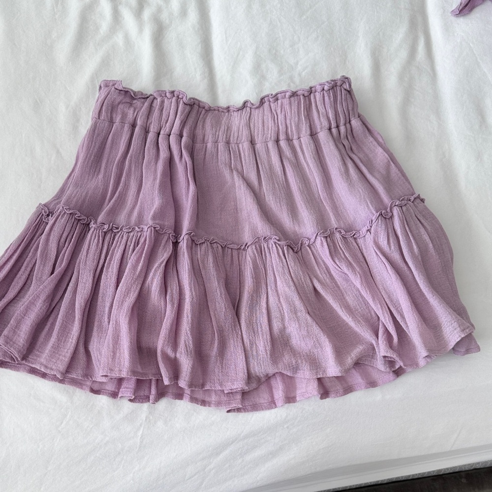 Eberjey Lilac off the shoulder skirt set. - Picture 6 of 6